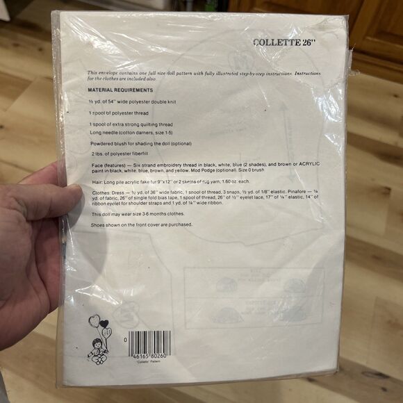 Miss Martha Originals Soft Sculpture Doll Pattern - Collette C260 - Uncut - Picture 2 of 2